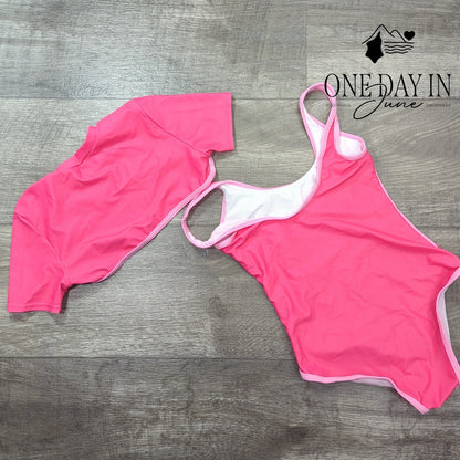 Aleumdr Butterfly One Piece Swimsuit Size 7-8Y