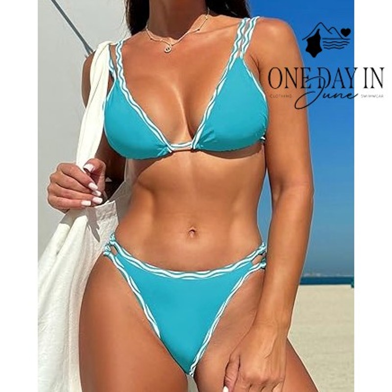 Tashehe Adjustable Triangle Bikini Swimsuit Size M