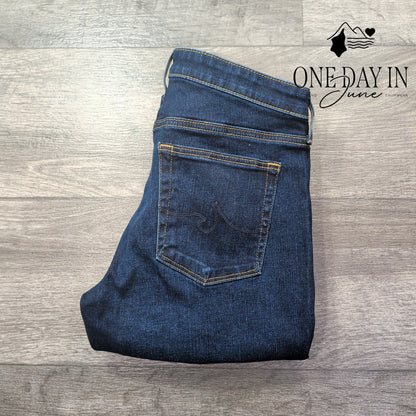 AG Adriano Goldschmied Straight Leg Jeans Women's Dark Blue NWT Size 4 (27)
