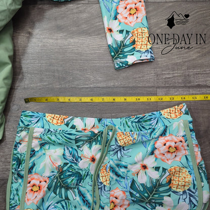 CharmLeaks Rashgaurd Boyshort Bikini Swimsuit Size XL