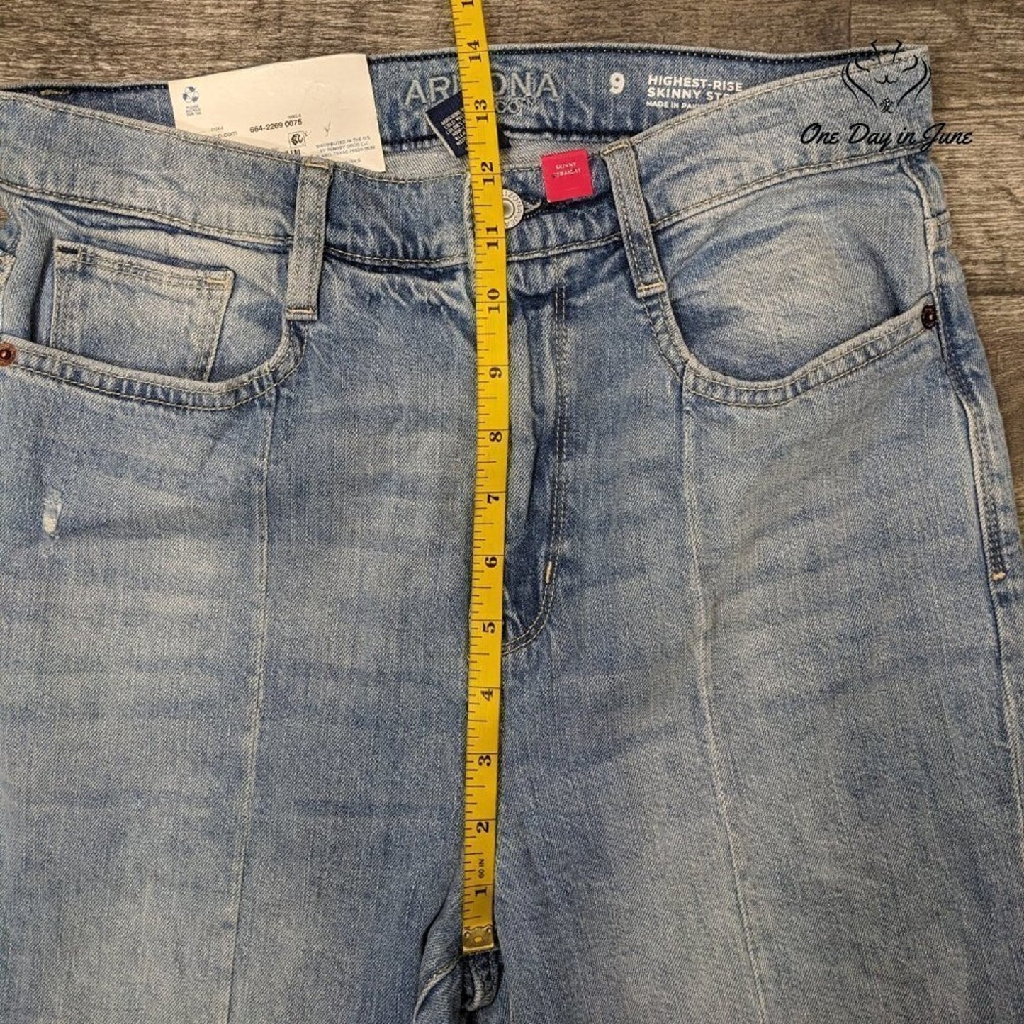Arizona Jean Co. Juniors Highest Rise Skinny Straight Jeans Size 9