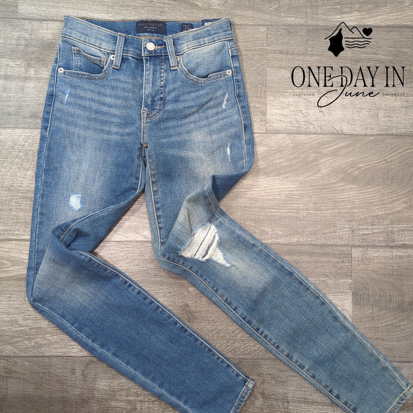 Lucky Brand Ava Mid Rise Super Skinny Jeans Size 00
