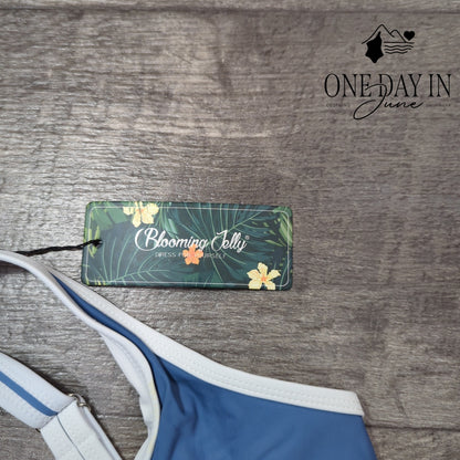 Blooming Jelly Crop Bikini Swimsuit Size S