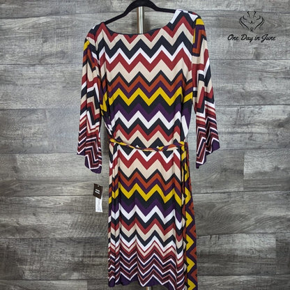 Studio One Long Sleeve Belted Dress Size XL
