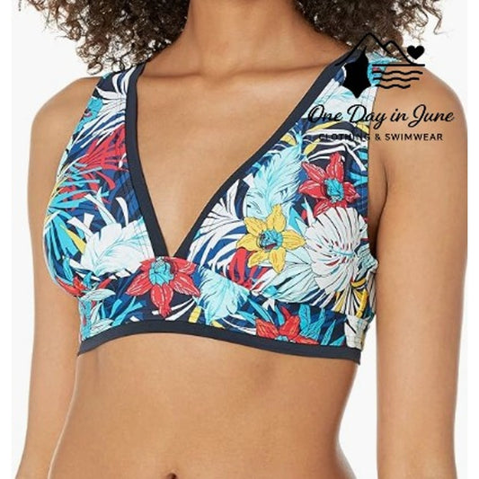 Tommy Hilfiger Floral V Neck Bikini Top Size S