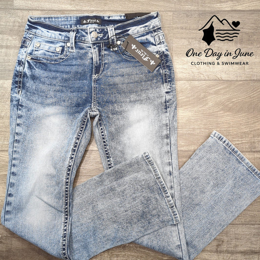 Miss Me Fleur Boot Cut Jeans Size 28 (6)