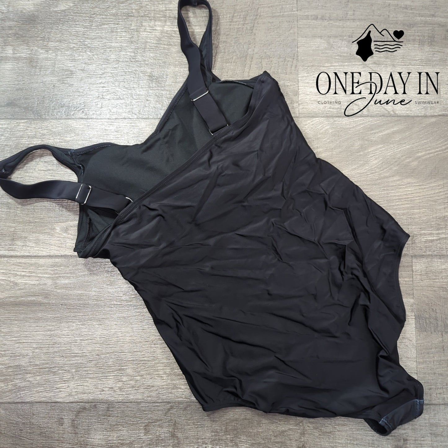 Aleumdr Adjustable Wide Strap Training One Piece Swimsuit Size L