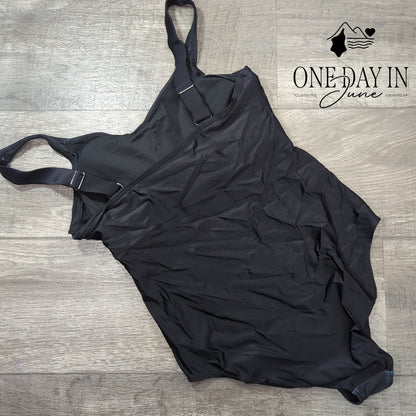 Aleumdr Adjustable Wide Strap Training One Piece Swimsuit Size L