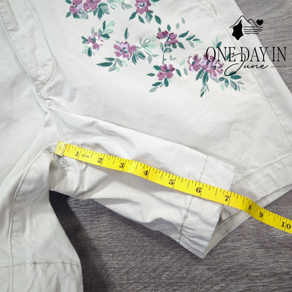 Abercrombie & Fitch 7" Inseam Embroidered Shorts Size 28 (6)