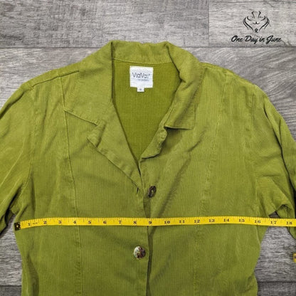 Via Vai by Pollero Women's 3 Button Corduroy Long Sleeve Jacket Size S