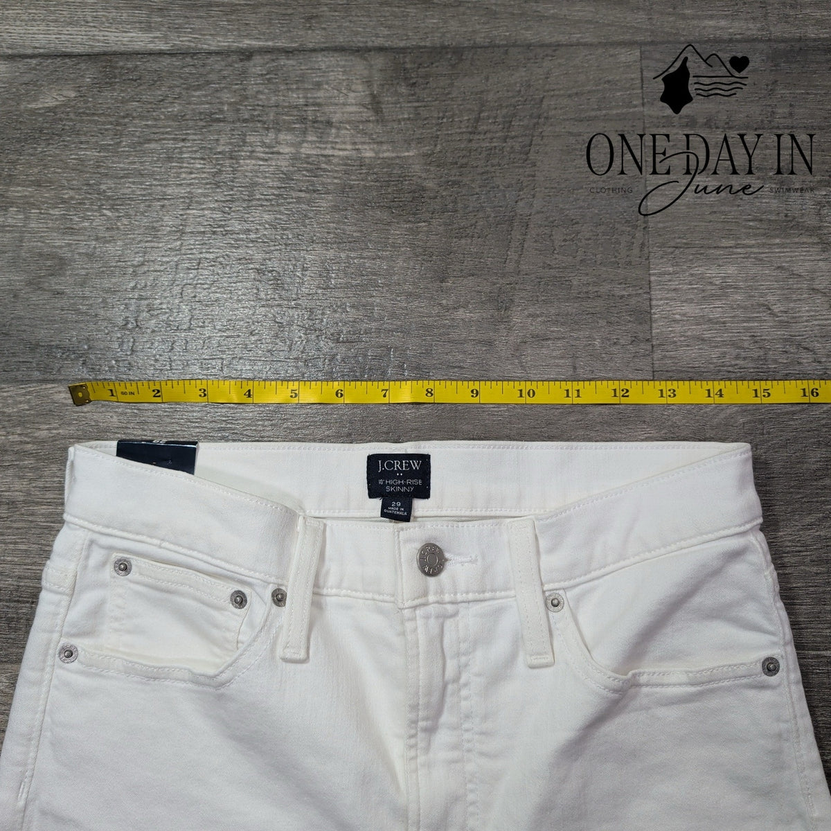 J.Crew High Rise Skinny White Jeans Signature Stretch NWT Size 8 (29)