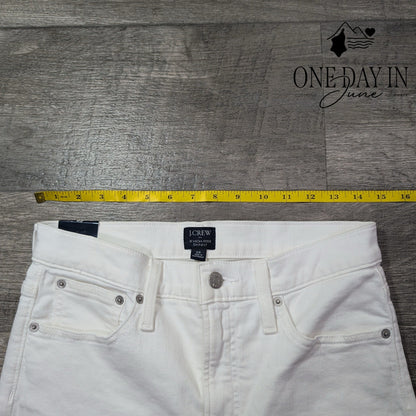 J.Crew High Rise Skinny White Jeans Signature Stretch NWT Size 8 (29)