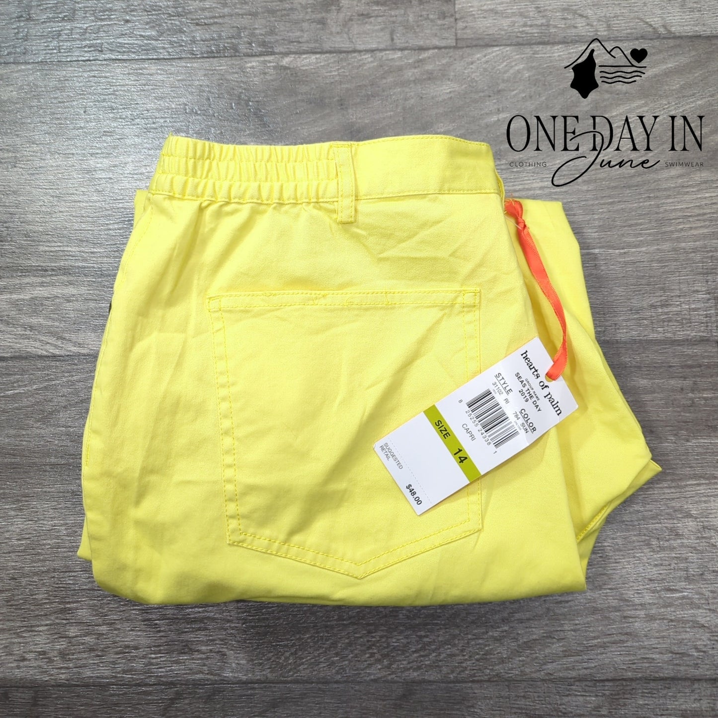 Hearts of Palm Seas of the Day Skimmer Pants Size 14