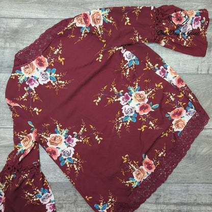 Ecowish Bell Sleeve Boho Top Size S
