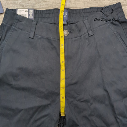 Gap Classic Twill Chino Pants Black Straight Leg Women's NWT Size 8