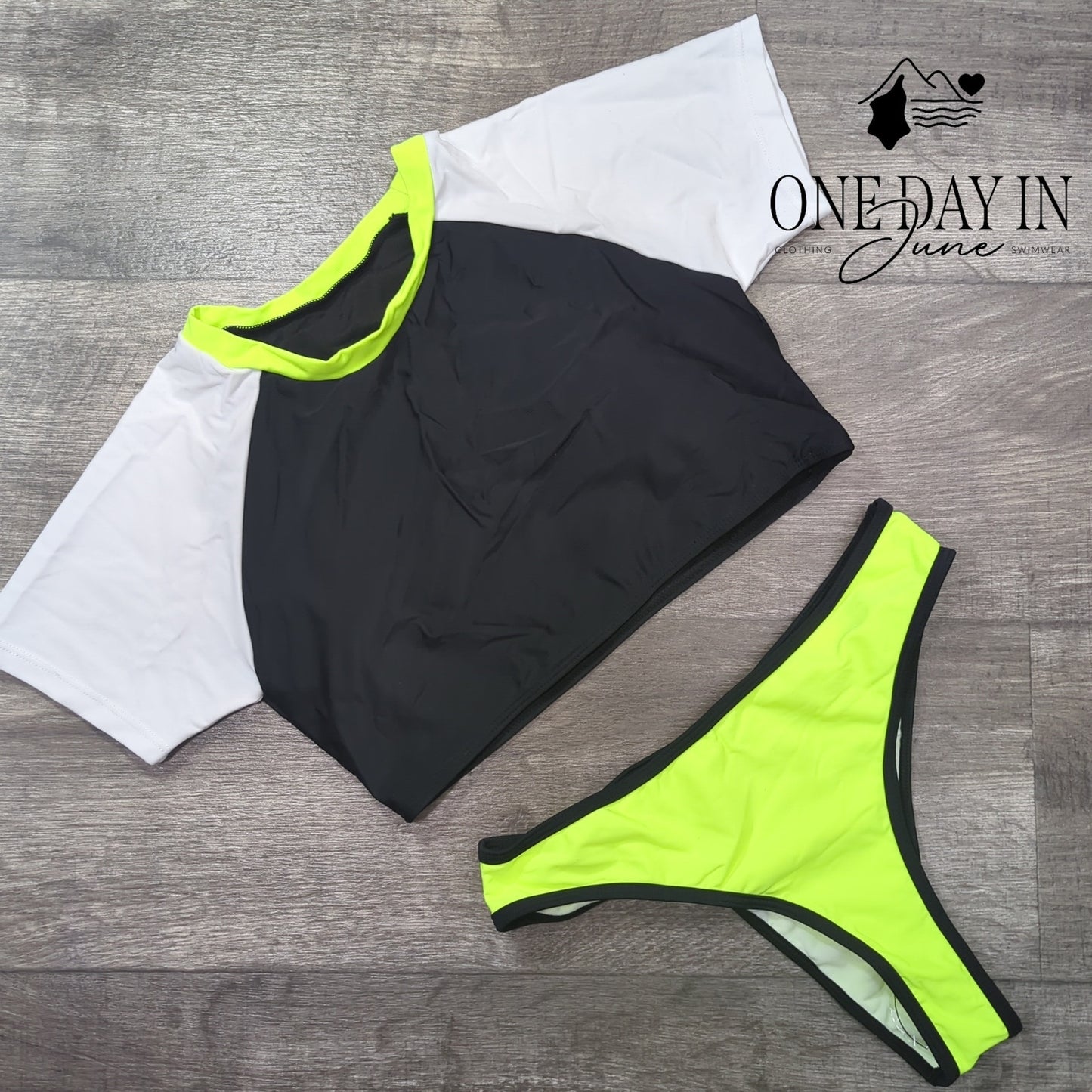 Aleumdr Crop Top Cheeky Bikini Swimsuit Size M