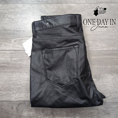 KanCan Juniors High Rise Super Skinny Faux Leather Jeans Size 9