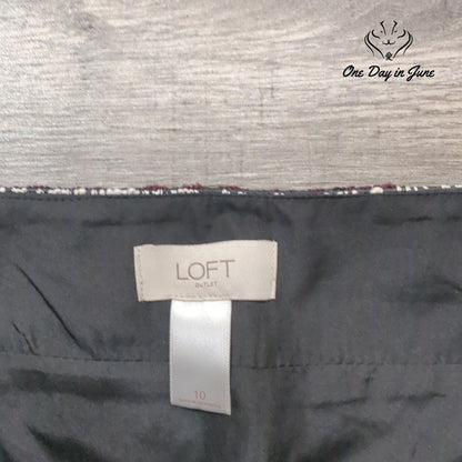 Loft Textured Mini Skirt Size 10