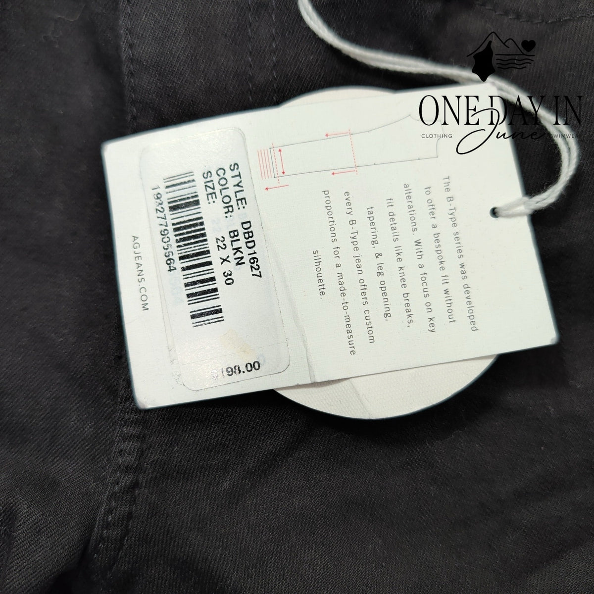 AG Adriano Goldschmied B-Type 02 Jeans Night Slim Straight NWT $198 Size 00 (22)