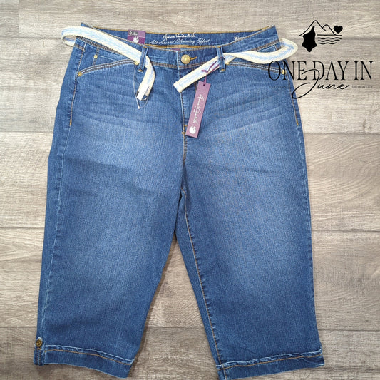 Gloria Vanderbilt Belted Skimmer Jeans Size 12