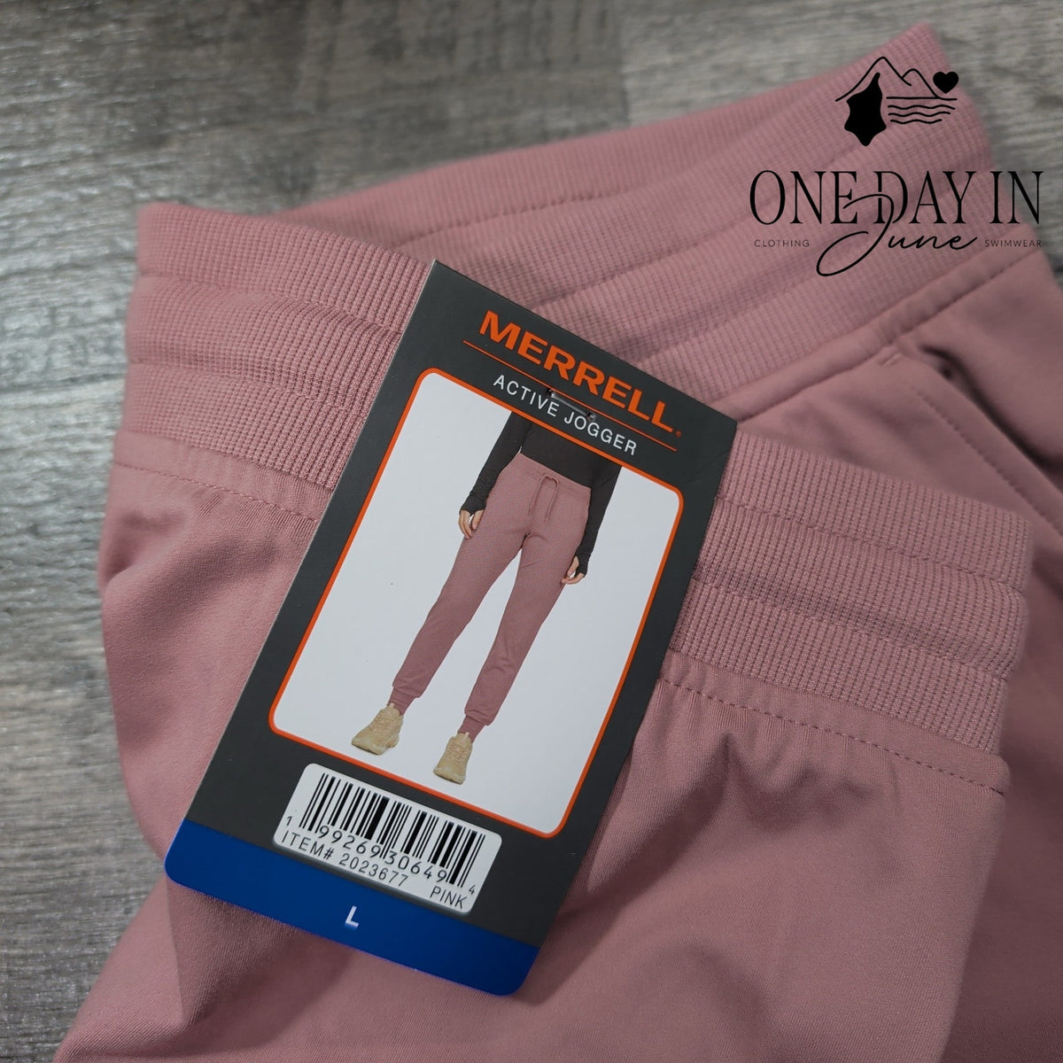 Merrell Active Jogger Pants Pink Drawstring Athletic Lounge NWT Size L