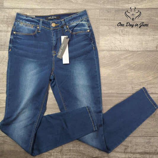 Max Jeans High Rise Skinny Jeggings Lakeside Blue Wash NWT Size 4