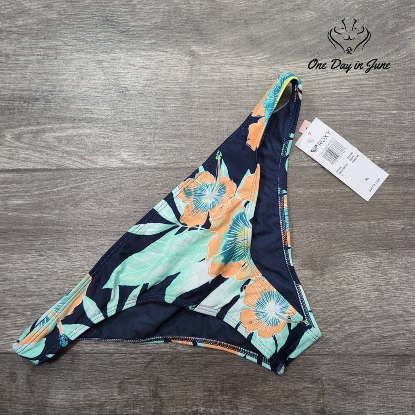 Roxy Beach Classics Moderate Bikini Bottom Size XL