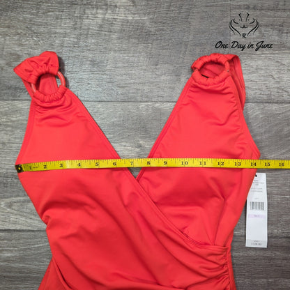 Carmen Marc Valvo Cross Front V Neck One Piece Size 6