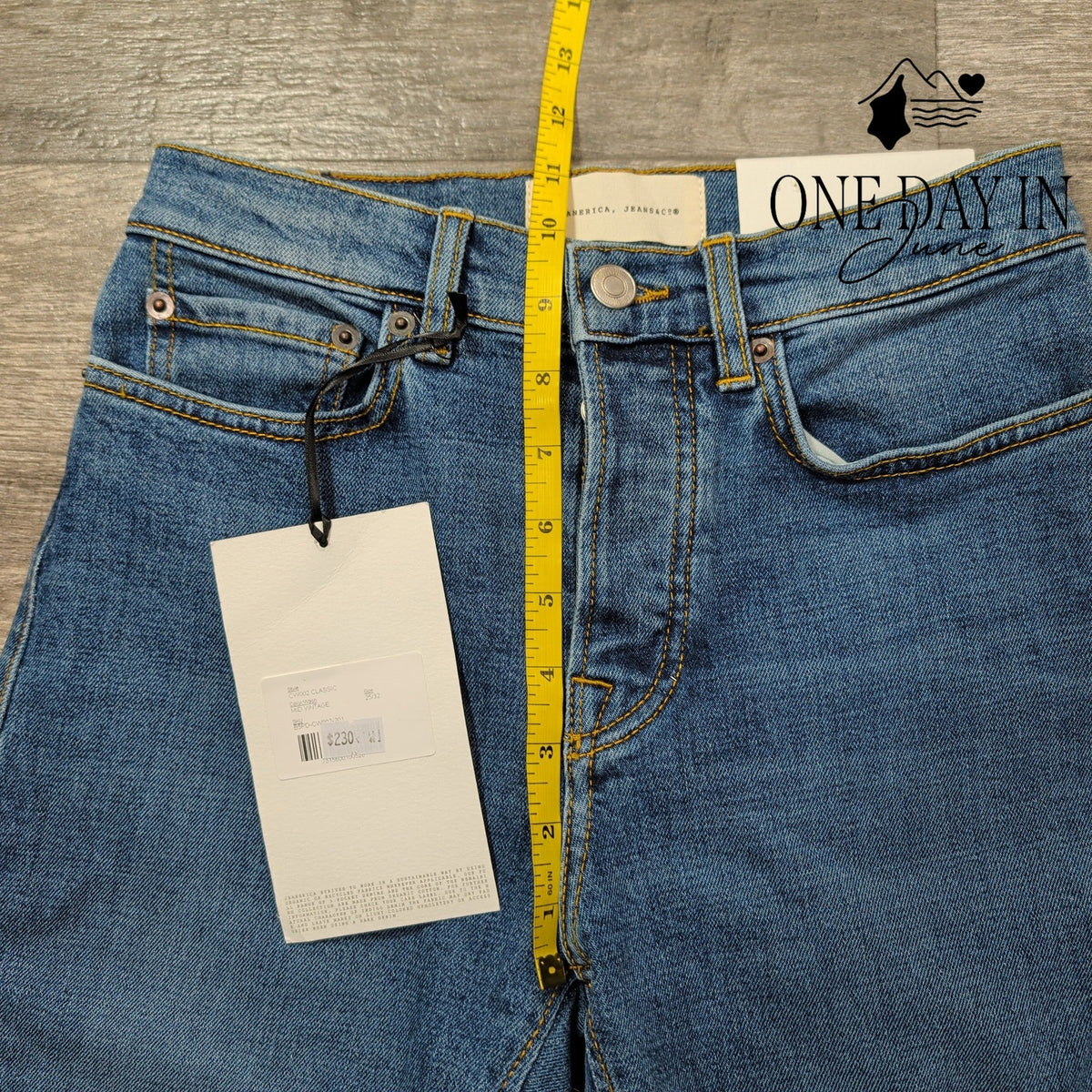 Jeanerica CW002 Classic Straight Leg Jeans Mid Vintage NWT Size 0 (25)