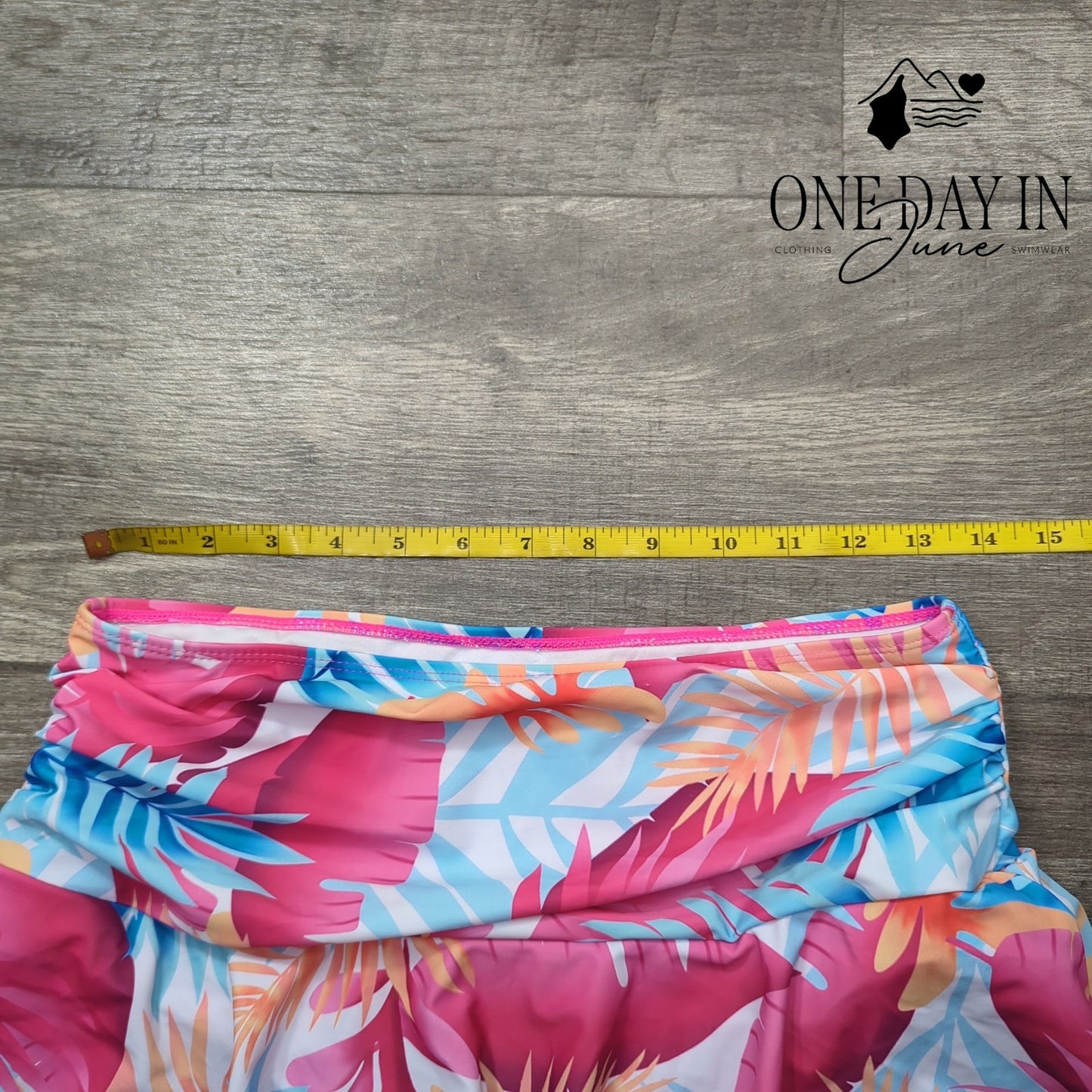 CharmLeaks Tropical Skirted Bikini Bottom Size L