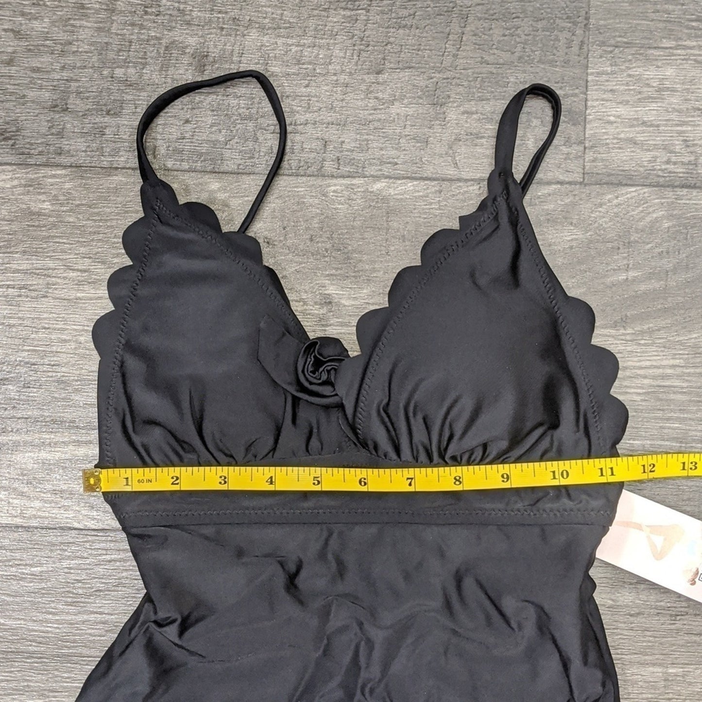Sociala Scalloped Padded High Cut One Piece Size S