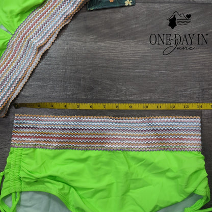 Blooming Jelly High Waist Bikini Swimsuit Size L