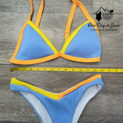 Charmleaks Textured Cheeky Bikini Swimsuit Size S