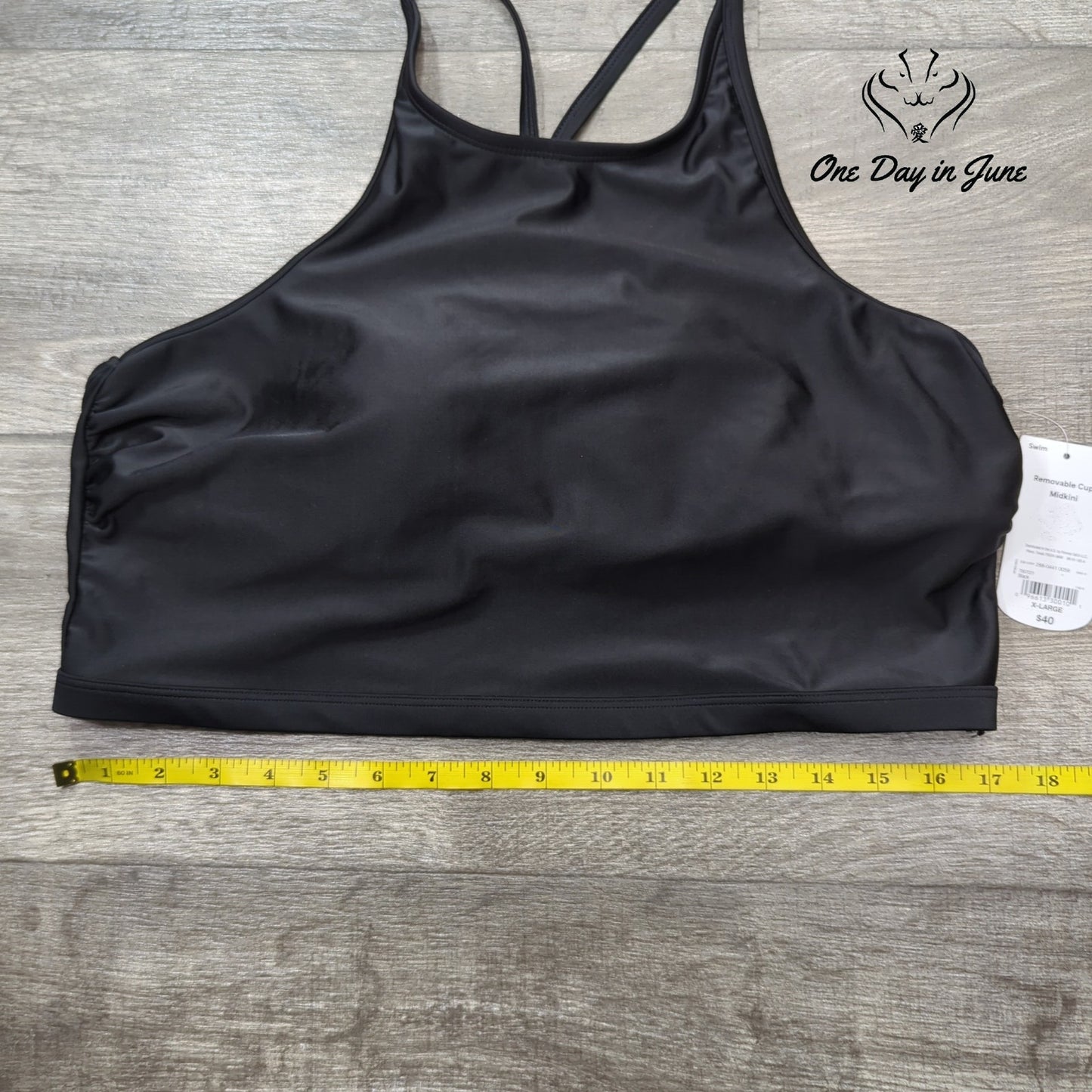 Xersion Removable Cup Midkini Bikini Top Size XL