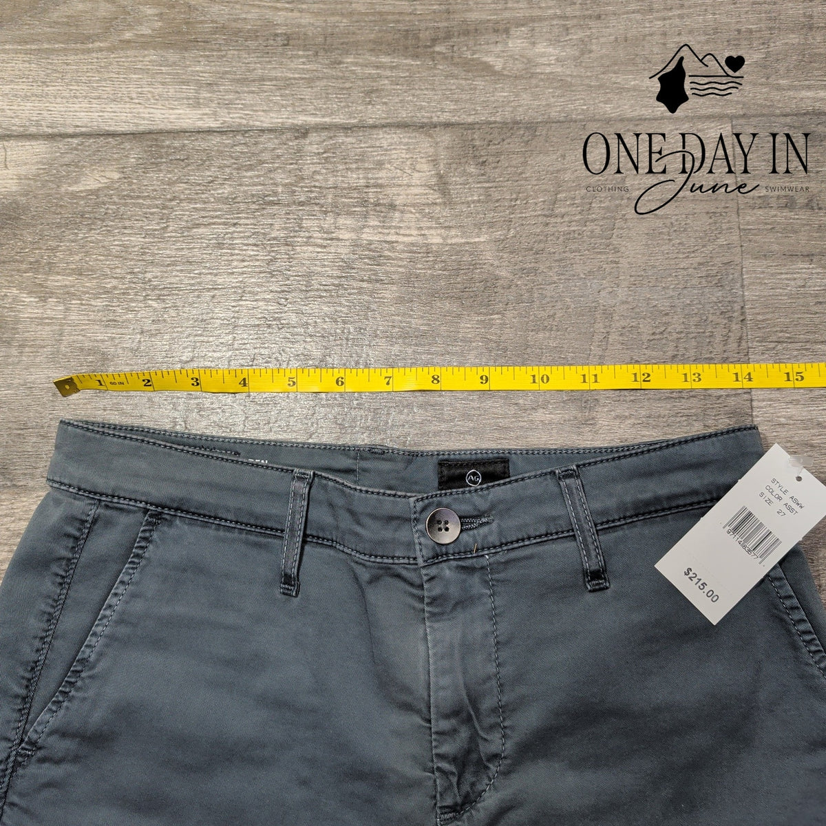 AG Adriano Goldschmied The Caden Tailored Trouser Pants Gray NWT Size 4 (27)