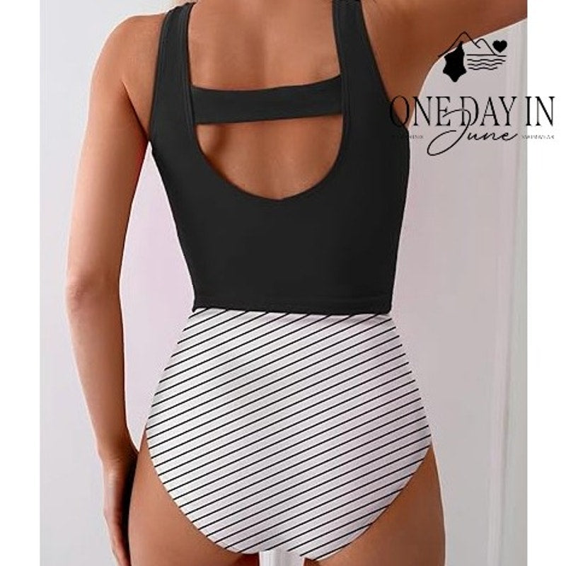 Eomenie High Waist Crop Bikini Swimsuit Size XL
