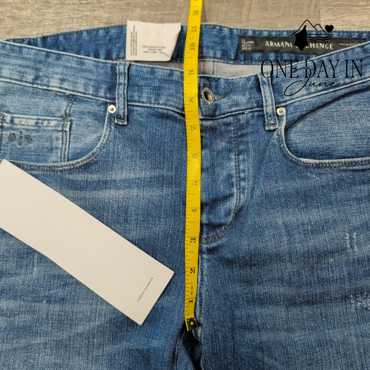 Armani Exchange A/X Tailored Skinny Jeans Blue Denim NWT Size 32X32
