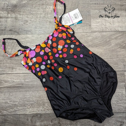 Maxine of Hollywood Square Neck Maillot One Piece Swimsuit Size 6