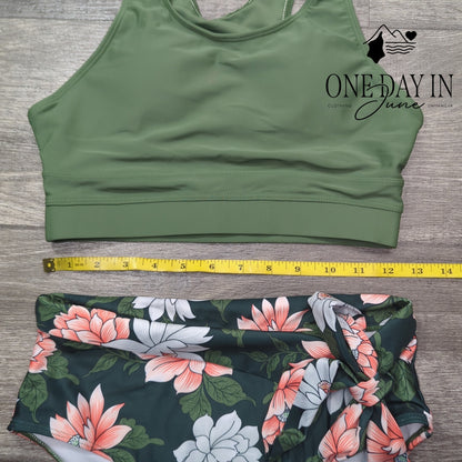 Aimage Crop Top Bikini Swimsuit Size S