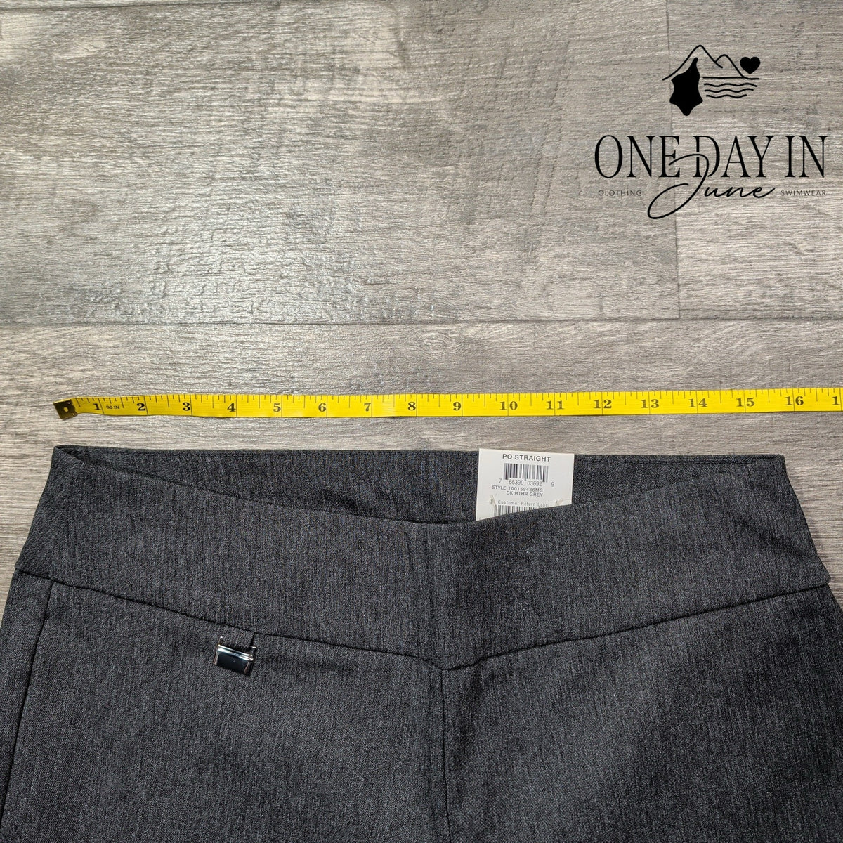 Alfani Tummy Control Straight Leg Dress Pants Dark Heather Gray NWT Size 10