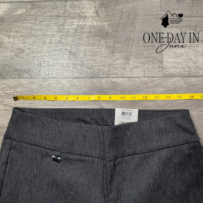 Alfani Tummy Control Straight Leg Dress Pants Dark Heather Gray NWT Size 10