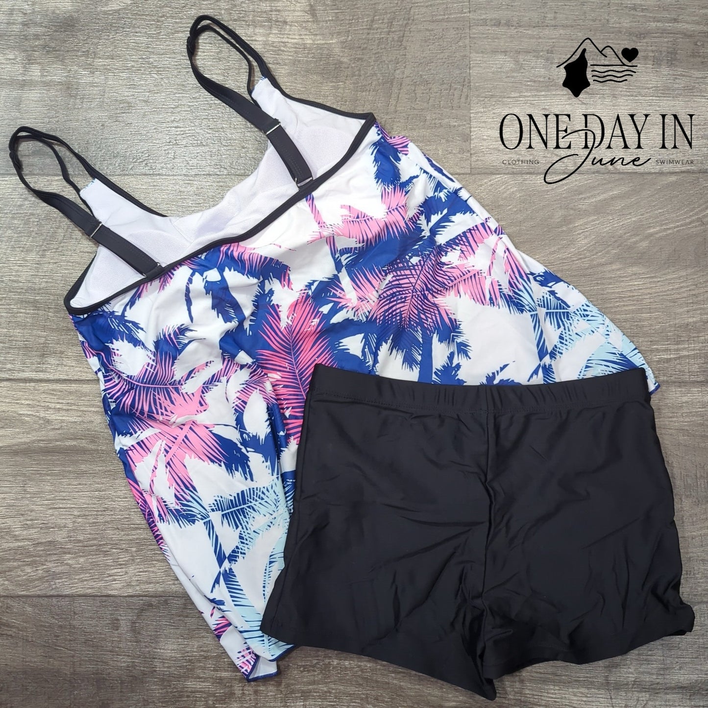 Aleumdr Boyshort Tankini Swimsuit Size S