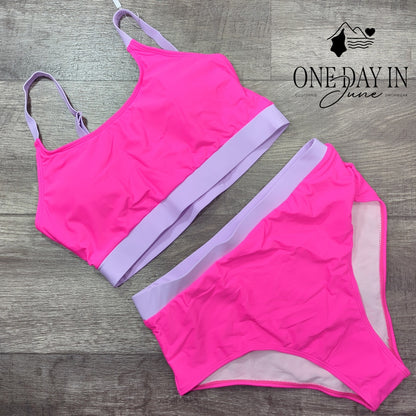 Adisputent Crop Bikini Swimsuit Size L