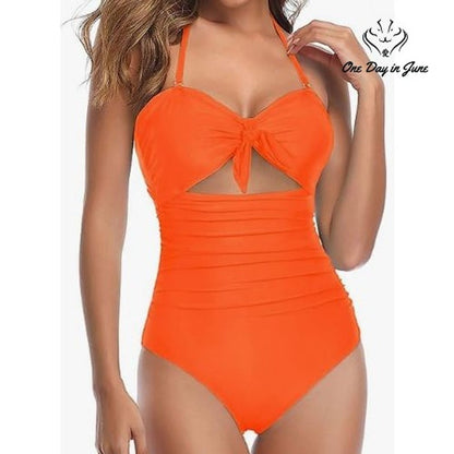 Tempt Me Tie Knot Cut Out One Piece Swimsuit Size XS