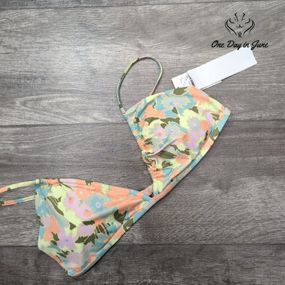 RVCA On The Road Trilette Bikini Top Size L