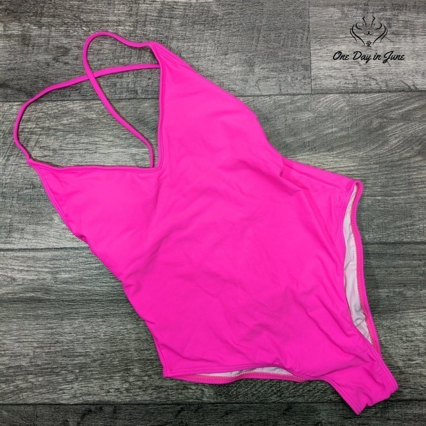 Sweatyrocks Ruched Back One Piece Swimsuit Size M