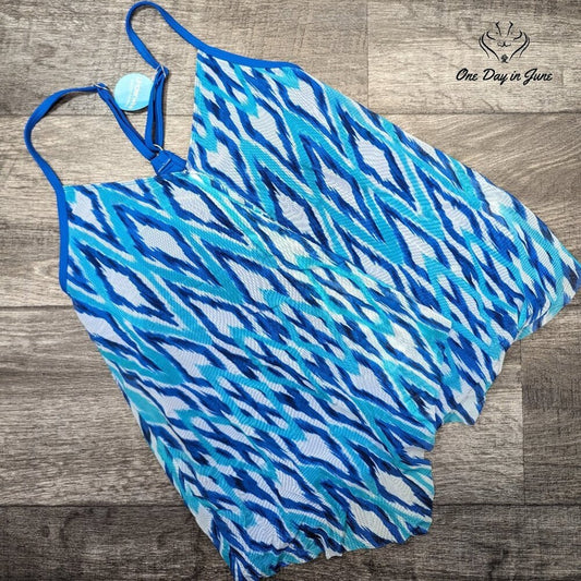 Beach House Layered Underwire Tankini Top Size 6