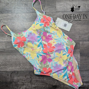 Billabong Beach Babe One Piece Swimsuit Tropical Floral NWT $99.95 Size L