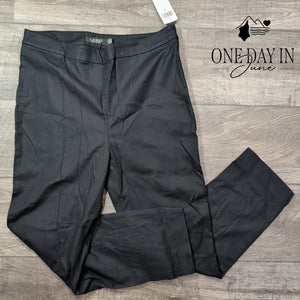 Ralph Lauren High Rise Ankle Dress Pants Black NWT Size 12