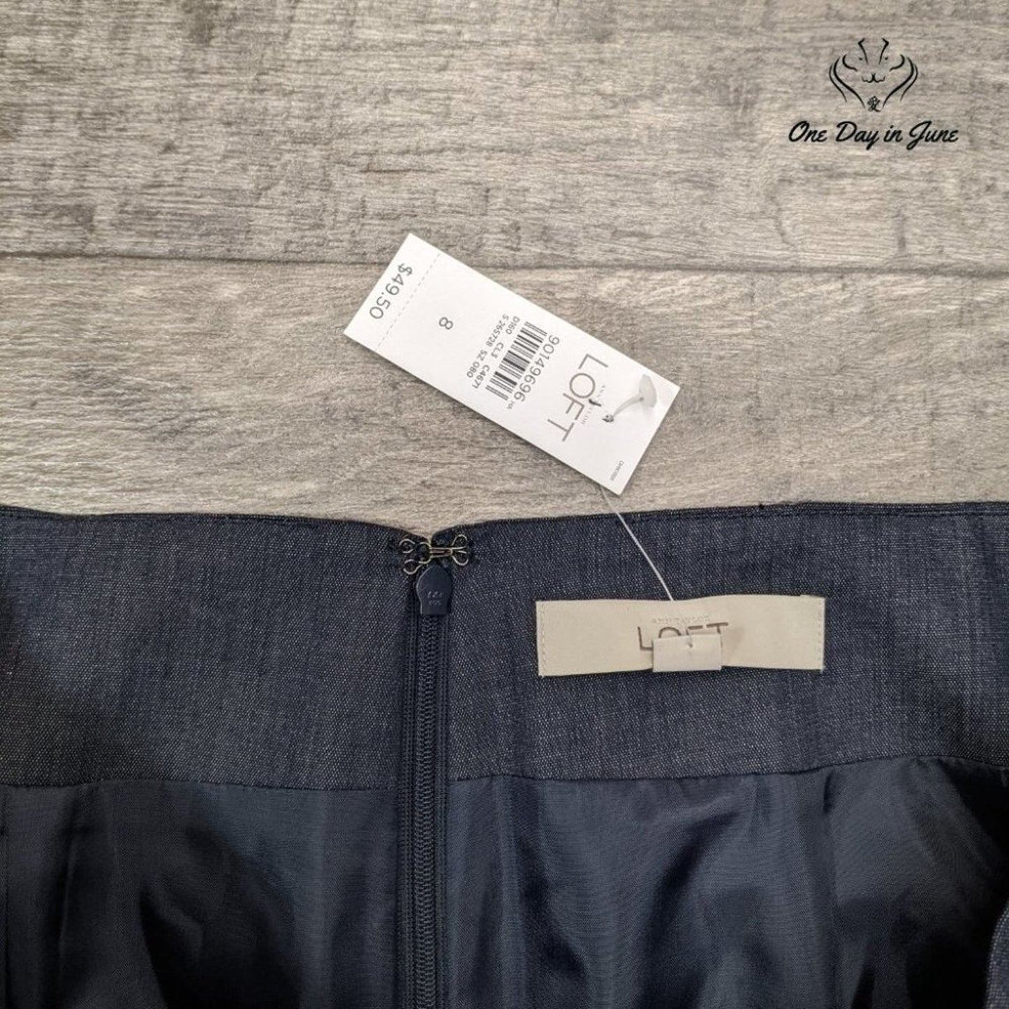 Loft Lined Midi Skirt Size 8